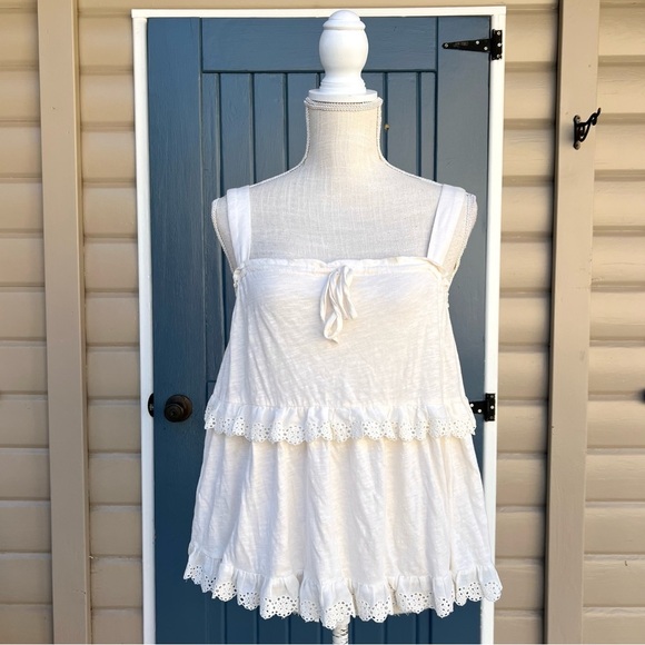 Anthropologie Tiered Eyelet Tank Top Women’s Size XS - Picture 2 of 8